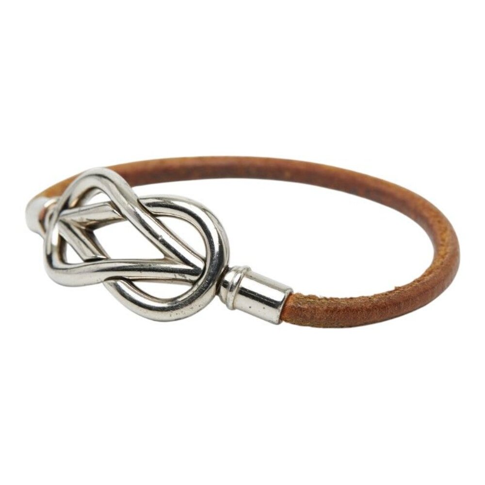 Hermes Atame Silver Brown Metal Leather - Picture 2 of 6